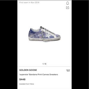 Golden Goose Superstar Bandana Low-Top Sneakers 39